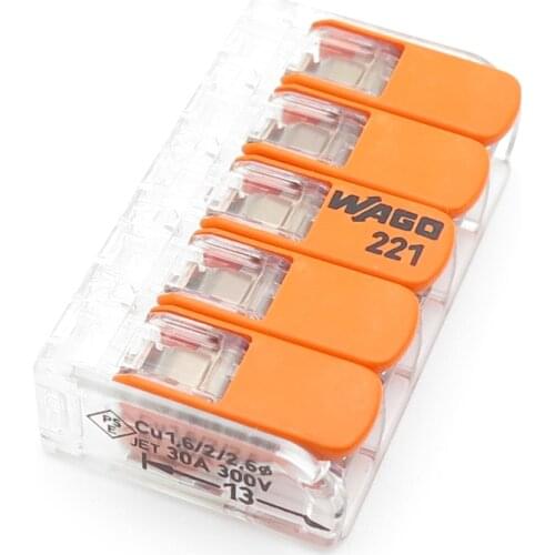 Origin 221-615 10PCS Fast Compact Splicing Connector Installation Terminal Bolcks And Connector Quick Wire Terminal 6mm2 PSE UL