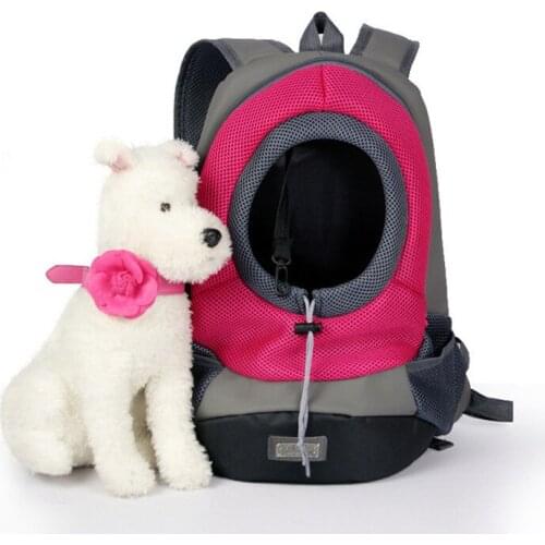 Pet Dog Carrier Backpack Puppy Dog Travel Carrier Front Pack Breathable Head-Out Backpack Carrier for Small Dogs Cats Rabbits