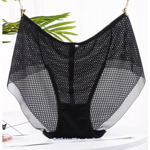 Sexy Women Panties Female Pants Highly Elastic Mesh Hollow Out Ultrathin Briefs Seamless Breathable Ladies Underpants Lingerie