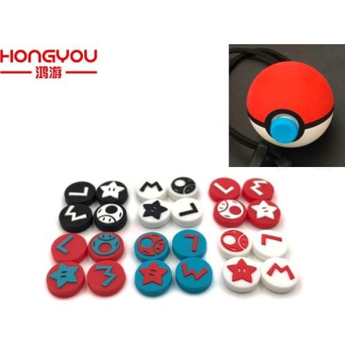 100set Silicone For Poke Ball Non-slip Thumb Grips Cap for Nintendos Switch NS Handle Button Joystick Skin Cover Caps set
