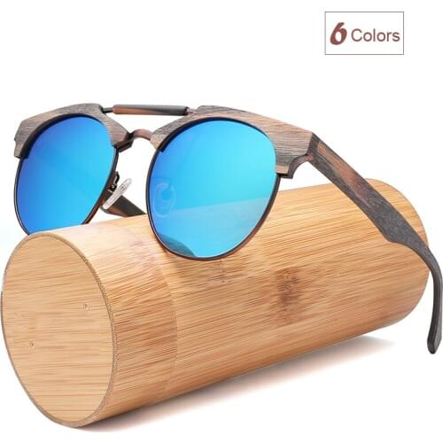 Acetate Wood Grain Classic Polarized Sunglasses Men Women UV400 Sun Glasses Male Female Vintage glasses