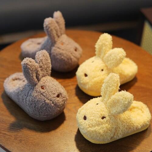 Boys Girls Autumn Winter Slippers Baby Cute Cartoon Home Shoes Children Toddler Warm Fur Indoor Slipper Kids Home Plush Slippers