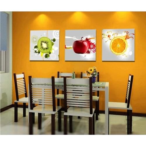 Triptych Diy Diamond Embroidery Fruits Diamond Painting Cross Stitch Rhinestone Diamond Mosaic Full Square Decoration Paintings