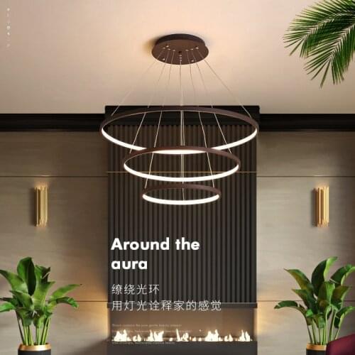 Wreathed Planet Halo Lamp Bedroom A Living Room Guest Room Conference Hall Office Concise Modern Aluminum Led Attract Top Light