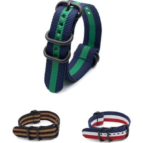 Military Nylon Strap For Men Women Canvas Watchband 18mm 20mm 22mm 24mm Fashion Striped Replacement Belt For Top Quality Watch