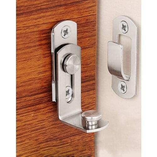 Door Chain Locks 90 Degree Hasp Latches Stainless Steel Sliding Security Tools Hardware Window Cabinet Hotel Home Tools