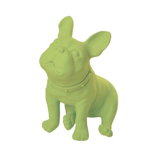 Green Plastic French Bulldog Dog Mannequin With Revolved Head For Display D70