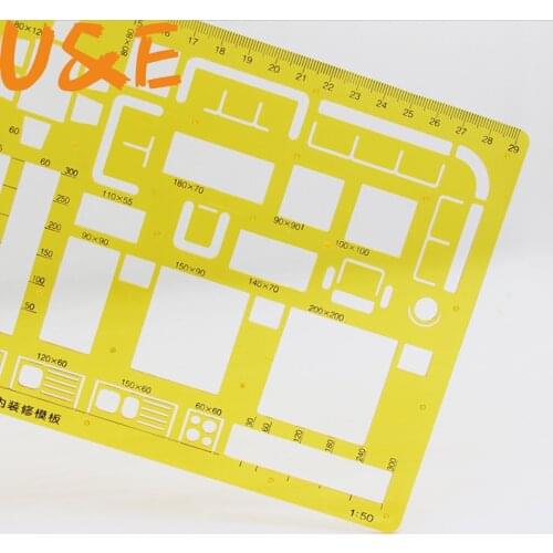1:50 Architecture Decoration Furniture Design Symbols Drawing Drafting Template Stencil No 4357