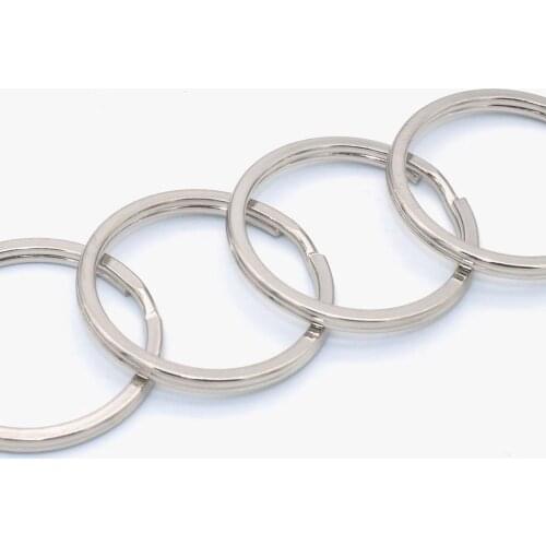 1 inch Key Ring Silver Keychain Iron Split Ring Jump Ring Round Ring DIY Accessories for Necklace Purse Charm Jewelry Hardware