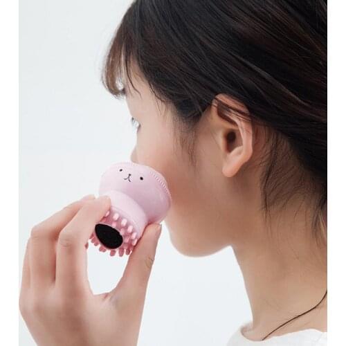 1pcs Silicone Face Cleansing Brush Facial Octopus Shape Deep Pore Exfoliating Blackhead Face Scrub Washing Brush Makeup Tool