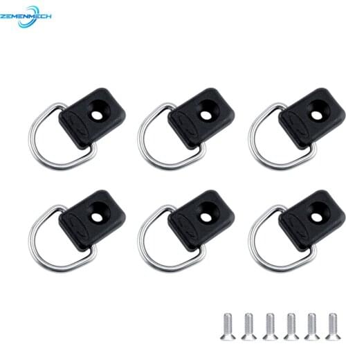 6PCS Kayak D Rings Fitting Outfitting Fishing Rigging Bungee Kit Accessory Boat Canoe Rowing Deck Loop Mounting Tie Down Kit