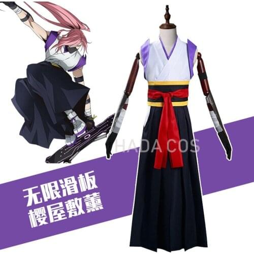 Anime SK8 The Infinity Cherry Blossom Cosplay Costume Outfits Halloween Carnival Suit Girl Women Autumn Winter Long Dress