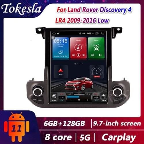 Tokesla Car Radio Telsa Android 11 For Land Rover Discovery 4 LR4 Auto Multimedia Player Gps Navigation DVD Automotivo 2009-2016