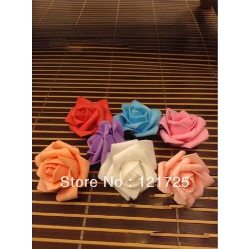 Free shipping foam flower head without pole small for making candy box accessories artificial flower handmade home decoration