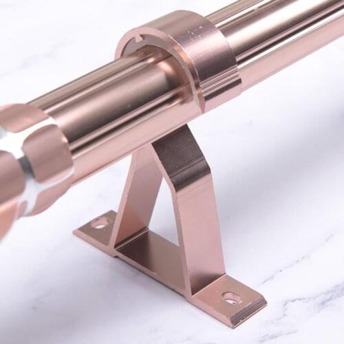 Iron Alloy Double Curtain Pole Brackets Hang Ceiling Metal Durable Base Fixed Holder Home Decoration Accessories