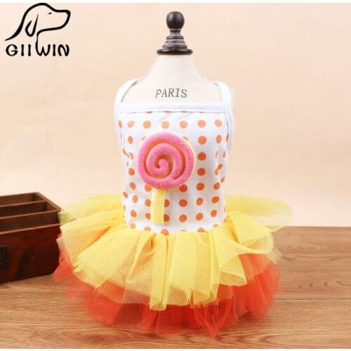 [GIIWIN] dog dress clothes for dogs reindeer costume pet wedding dress puppy outfit chihli clothing for dog skirt lace PY1027