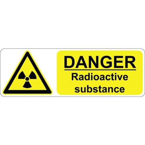 Hot Sell Creative DANGER RADIOACTIVE SUBSTANCE Warning Mark Car Sticker Window Decor Reflective Sunscreen Anti-UV PVC