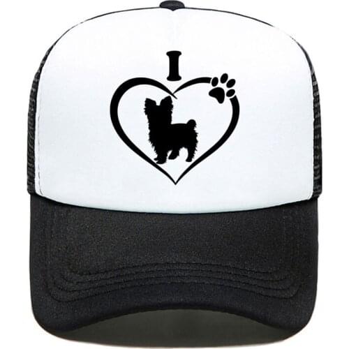 I love yorkshire terrier Baseball Cap Funny Casual Men Women Parent-child Hats Mesh Visor Outdoor Sun Hat Adjustable Caps