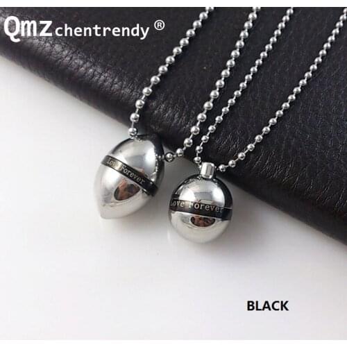 Stainless Steel Ball Oval Necklace Cremation Case Perfume Bottle Pendant Keepsake Necklaces Can Open Put in Ashes Urn Jewelry