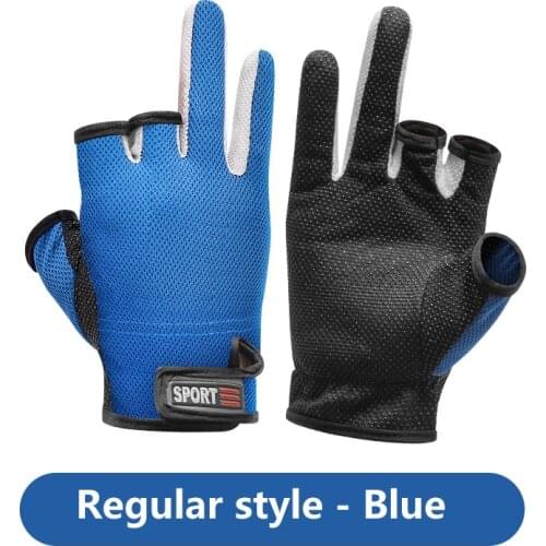 Stab prevention Fishing Gloves Palm center non slip gloves Ultra thin waterproof 3 fingers Pu diving suit fabric Luya gloves