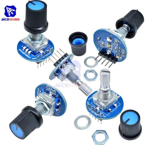 5PCS/Lot Rotary Encoder Module 5V Brick Sensor Development Round Audio Rotating Potentiometer Knob Cap for Arduino