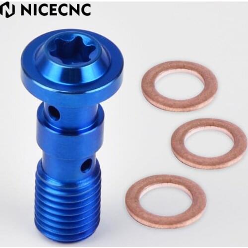 NICECNC M10 x 1.25mm Motorcycle Braking Bolt Washers For Banjo for Honda/Kawasaki/Suzuki/Yamaha
