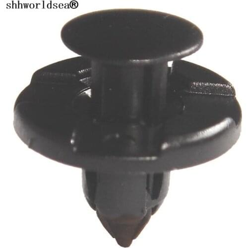 Shhworldsea 10pcs 8MM Car Plastic Rivets Door Push-type Fastener Retainer Clips Black Auto Fastener for Nissan Infiniti