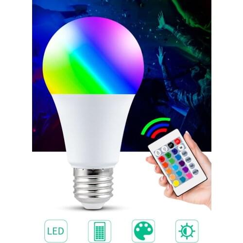 15W WiFi Smart Light Bulb E27 Wireless Dimmable RGB Bulb Colorful RGBW LED Smart Bulb Spotlight Wifi APP Control Home Lighting