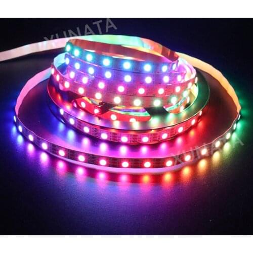 1m 2m 5m DC5V WS2812B 30/60/144 leds/m Smart Led Pixel Strip White PCB WS2812 IC WS2812B/M Waterproof LED Tape