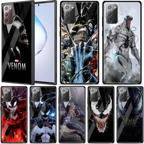 Villain Marvel Venom Tempered Glass For Samsung Galaxy Note 20 Ultra 10 9 8 Plus Lite A70 A50 A40 A30 A20 A10 Phone Case