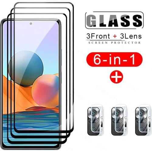 Tempered Glass on Redmi Note 10 5g Screen Protector Xiomi Redmi Note 8 9 T 9s 10 10s 5g Pro 2021 Camera Lens Protective Glasses