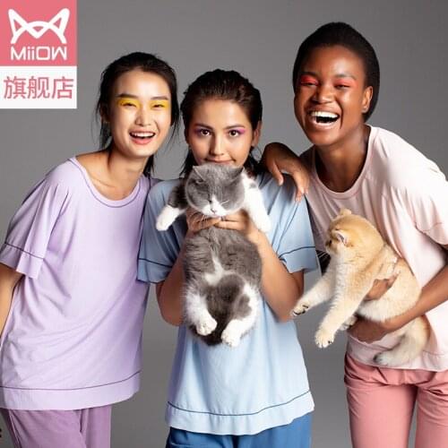 Pyjamas female summer 2021 new short sleeve trousers loose women can go out of the home dress summer dress two sets