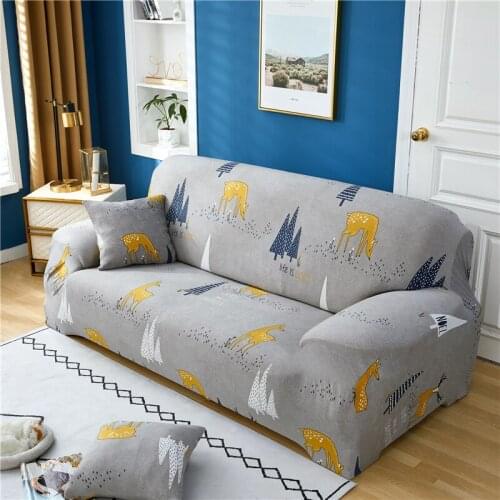 1/2/3/4seats Cartoon Sofa Cover For Living Room Funda Sofa All-inclusive Polyester Modern Elastic Corner Couch Slipcover 45001