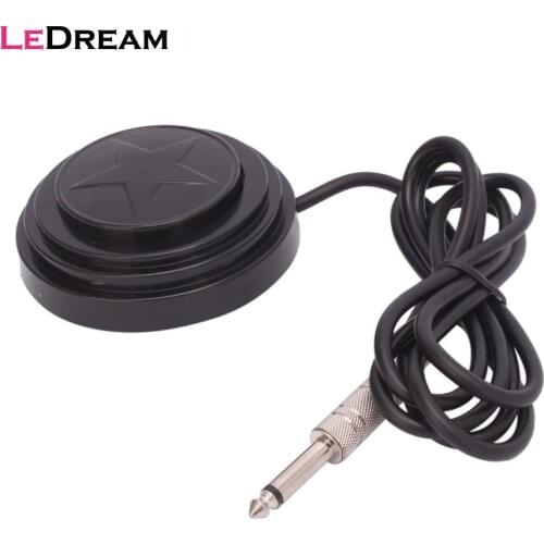 1PC Plastic Black Tattoo Foot Switch Pedal Anti Slip Five-pointed Star For Power Supply Tattoo Accessories Pedal Controller