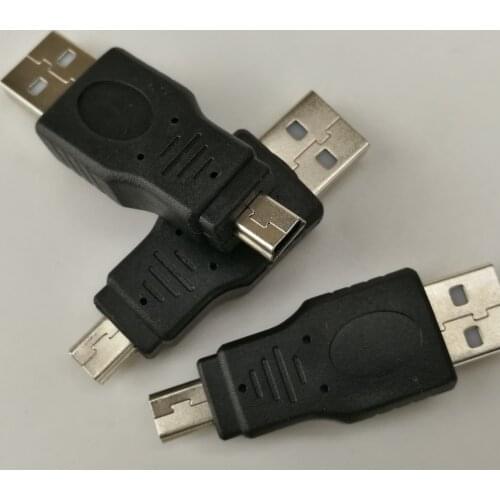 1000pcs/lot USB 2.0 Male To Mini Usb 5pin Male Connector Adapter for MP3 Camera Car AUX Flash Disk Card Reader Keybaord Mouse
