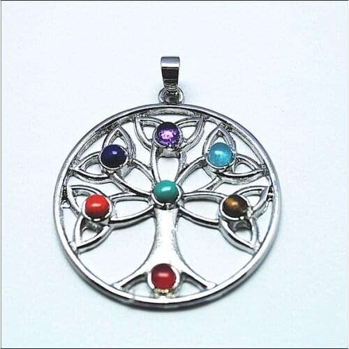 2pcs/lot 2015 new gem stone cabochon pendant metal pendant with fashion mens jewelry pendant tree shape size 40mm