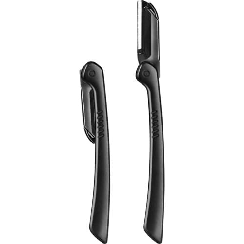 2Pcs Collapsible Eyebrow trimmer Facial Face Razor Eyebrow Trimmers Blades Shaver Knife Blade Eye Brow Shaping Hair Remover Tool