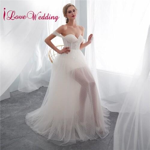2020 Wedding Dress Robe de mariee A Line sweetheart Off the Shoulder Elegant Simple Design Bridal Wedding Gowns vestido de novia