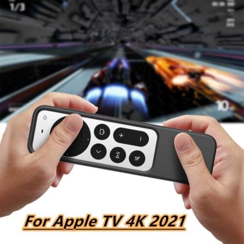 2021 Anti-lost Protective Case For Apple TV 4K Remote Anti-slip Durable Silicon Shockproof Cover For Air*Tag Location Tracker