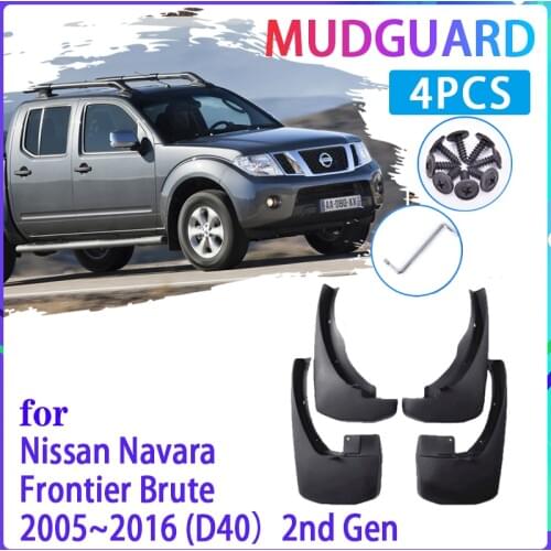 4 PCS Car Mud Flaps for Nissan Navara Frontier Brute D40 2005~2016 Mudguard Splash Guards Fender Mudflaps Auto Accessories
