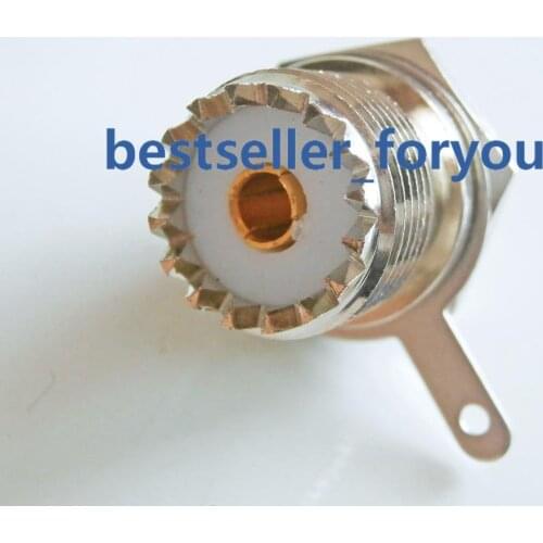 5X Connector UHF Female SO239 Jack Bulkhead Solder Panel Mount Straight New