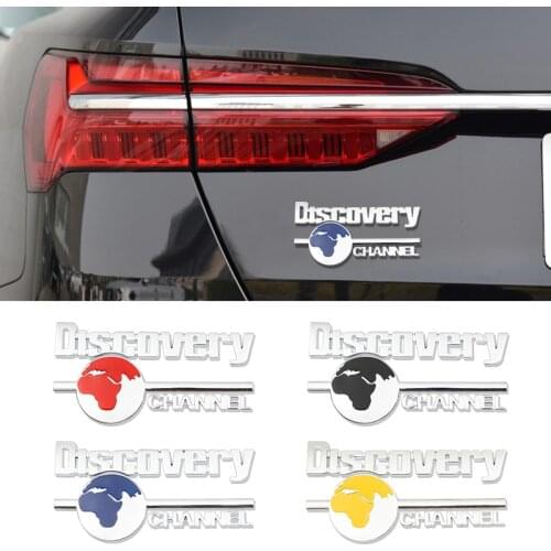 Car 3D Metal DISCOVERY CHANNEL Stickers and Decals For VW Toyota LAND ROVER JEEP Dodge Ford BMW Chevrolet Tesla Badge Stickers