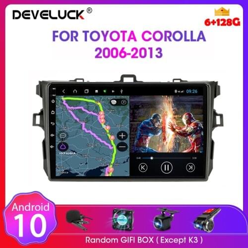 9" Android 10 Car Radio Multimedia Player Navigation 2 din CE Video Navigaion GPS WIFI RDS For Toyota Corolla E140/150 2007-2016