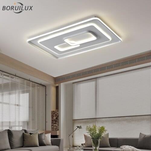 White Round Square Modern LED Chandelier Lights Dimming Remote Luminaire Dining Living Study Room Bedroom Acrylic Lamps Lighting