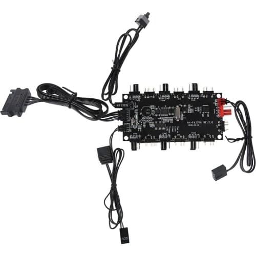 RGB Remote Controller & PWM Magnetic Hub 8 Ports ARGB RGBW Wireless IR Remote12V 4Pin Fan Splitter PMMA Case Extension