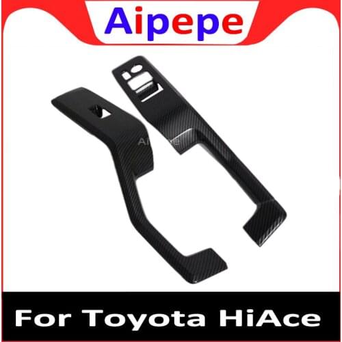 For Toyota HiAce Granvia Commuter 2019 2020 LHD Inner Door Armrest Window Switch Button Cover Trim Interior Accessories