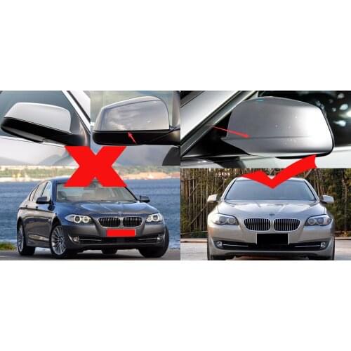 Gloss Black Door Rearview Mirror Cover Shell for BMW F10 F11 5 Series 11-13 Pre-LCI M5 2011 51167216369, 51167216370