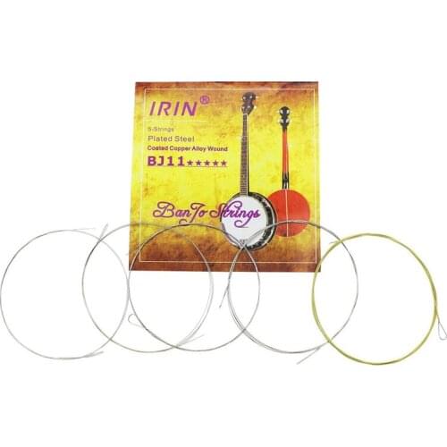 IRIN 5Pcs/Set BJ11 Banjo String Stainless Steel Coated Copper Alloy Wound (.009-.020)