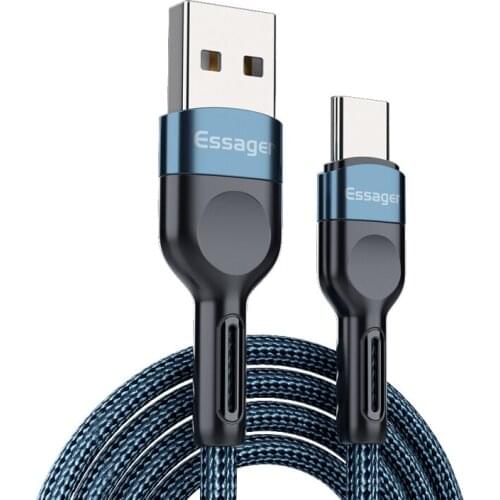 Essager USB Type C Cable For Samsung Redmi Huawei Fast Charging USB-C Type-C Wire Cord Mobile Phone USB C Charge Cable 0.5 1m 2m