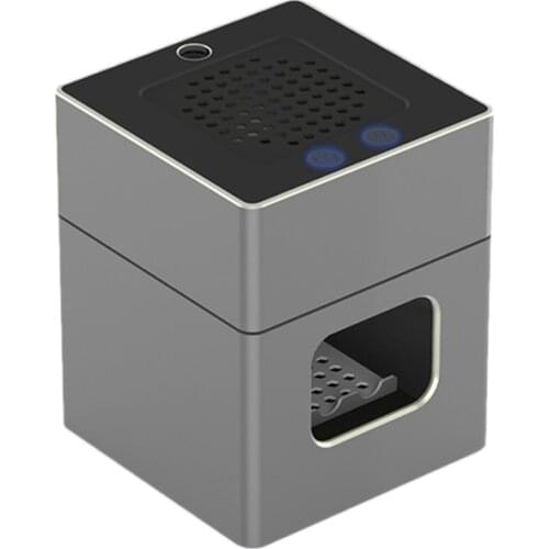 Hot TOD-Ashtray Mini Portable Rechargeable Smokeless Ashtray Secondhand Smoke Air Filter Purifier Home Car Ashtray Holder,Gray